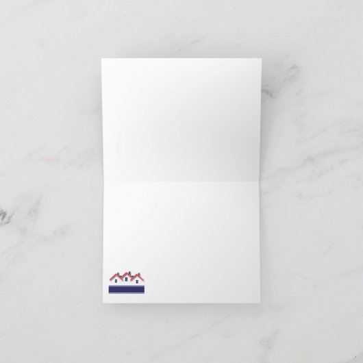 Real Estate Dank u - Rood, Wit en Blauw Bedankkaart (Binnen)