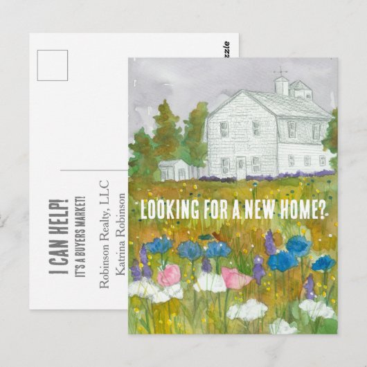 Real Estate dat een Mailer voor thuismarketing koo Briefkaart (Voorkant / Achterkant)