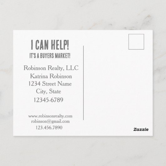 Real Estate dat een Mailer voor thuismarketing koo Briefkaart (Achterkant)