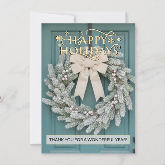 Real Estate Elegant Happy Holidays Card Feestdagenkaart (Voorkant)