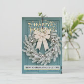 Real Estate Elegant Happy Holidays Card Feestdagenkaart (Staand voorkant)
