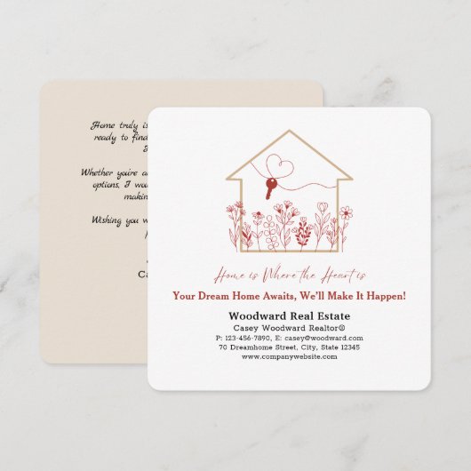 Real Estate Farming Moderne Marketing Mailers Kaart (Voorkant / Achterkant)