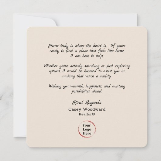 Real Estate Farming Moderne Marketing Mailers Kaart (Achterkant)