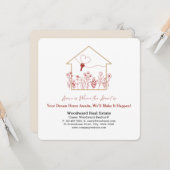 Real Estate Farming Moderne Marketing Mailers Kaart (Voorkant / Achterkant in situ)