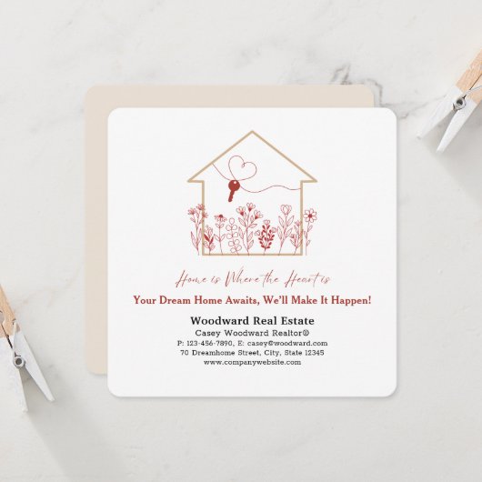 Real Estate Farming Moderne Marketing Mailers Kaart (Voorkant / Achterkant in situ)