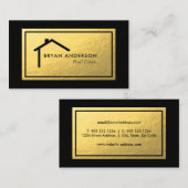 Real Estate Faux Gold Foil Visitekaartje (Voorkant / Achterkant)