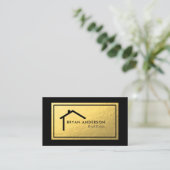 Real Estate Faux Gold Foil Visitekaartje (Staand voorkant)