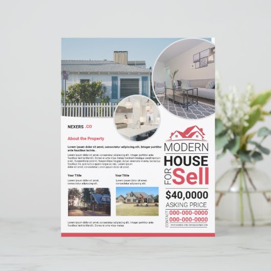 Real Estate Flyer Sjabloon (Staand voorkant)