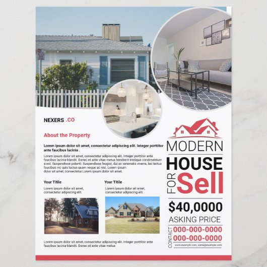 Real Estate Flyer Sjabloon (Voorkant)