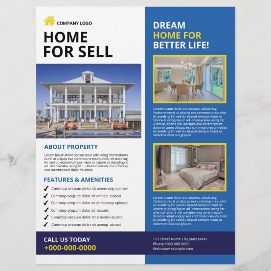 Real Estate Flyer Sjabloon (Voorkant)