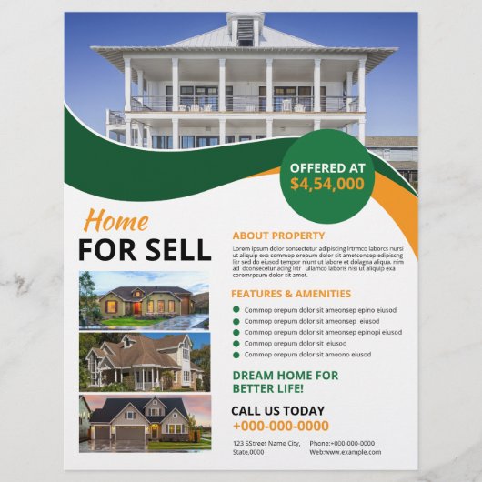 Real Estate Flyer Sjabloon (Voorkant)