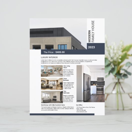 Real Estate Flyer Sjabloon (Staand voorkant)