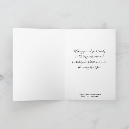 Real Estate from Our Home kerstvakanay Kaart (Binnen)