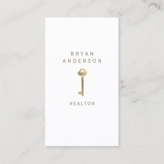 Real Estate Gold Key Visitekaartje (Voorkant)