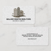 Real Estate Gold Properties | White Geometric Visitekaartje (Voorkant / Achterkant)