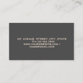 Real Estate Gold Striped House Roof Grey Visitekaartje (Achterkant)