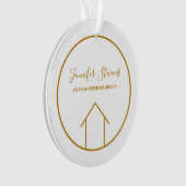 Real Estate Gold White - aangepaste kerstkerst Ornament (voorkant)