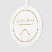 Real Estate Gold White - aangepaste kerstkerst Ornament (voorkant)