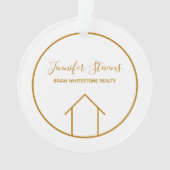 Real Estate Gold White - aangepaste kerstkerst Ornament (voorkant)