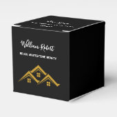 Real Estate Golden House Logo Modern Realtor Bedankdoosjes (Voorkant Zijde)