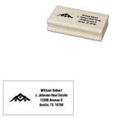 Real Estate Golden House Logo Modern Realtor Rubberstempel (Gestempeld)
