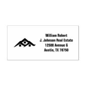 Real Estate Golden House Logo Modern Realtor Rubberstempel (Afrduk)