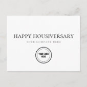 Real Estate Happy Home Jubileum Add Logo Briefkaart (Voorkant)