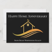 Real Estate Happy Home Jubileum Chic Black Kaart (Voorkant)
