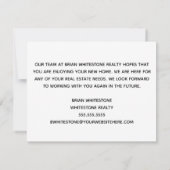 Real Estate Happy Home Jubileum Chic Gold Black Kaart (Achterkant)