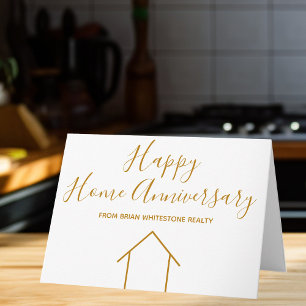 Real Estate Happy Home Jubileum Chic Gold Kaart