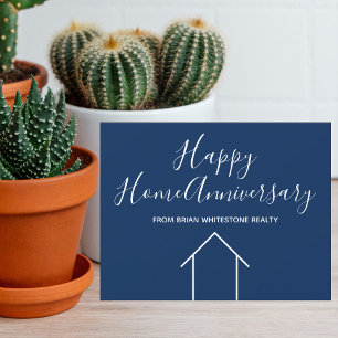 Real Estate Happy Home Jubileum Simple Blue Kaart