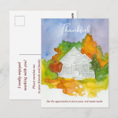 Real Estate Hartelijk dank Bedrijfsverwijzing herf Briefkaart (Voorkant / Achterkant)