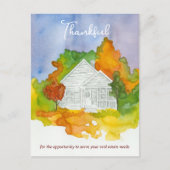 Real Estate Hartelijk dank Bedrijfsverwijzing herf Briefkaart (Voorkant)