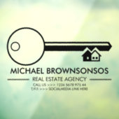 Real Estate Hent van Black House Key Raamsticker (Vel 3)