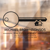 Real Estate Hent van Black House Key Raamsticker (Vel 2)