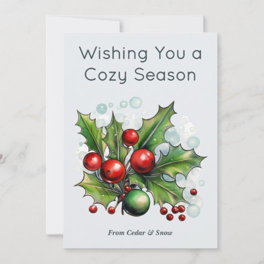 Real Estate Holiday Card for Clients Feestdagenkaart (Voorkant)