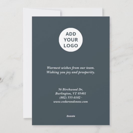 Real Estate Holiday Card for Clients Feestdagenkaart (Achterkant)