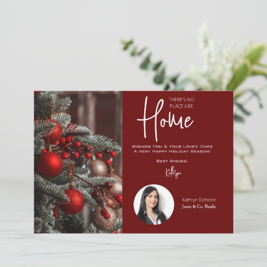 Real Estate Holiday Greetings Kaart (Staand voorkant)