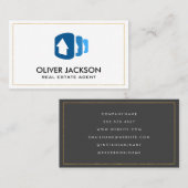 Real Estate Homes Stapeld Pictogram Visitekaartje (Voorkant / Achterkant)