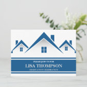 Real Estate House Afstuderen Invitation Kaart (Staand voorkant)