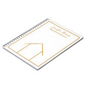 Real Estate House Chic Gold White Custom Realtor Notitieboek (Linkerzijde)