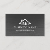 Real Estate House Monogram Logo Realtor Visitekaartje (Voorkant)