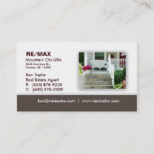 Real Estate House Porch Visitekaartje (Achterkant)