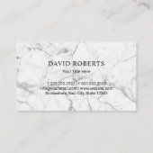 Real Estate House Roof Logo Modern Gold Marble Visitekaartje (Achterkant)