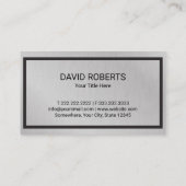 Real Estate House Roof Logo Realtor Metalic Visitekaartje (Achterkant)