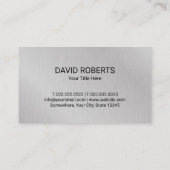 Real Estate House Roof Logo Realtor Metallic Visitekaartje (Achterkant)