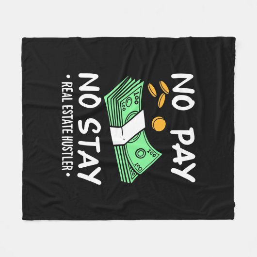 Real Estate Hustler Fleece Deken (Voorkant (Horizontaal))