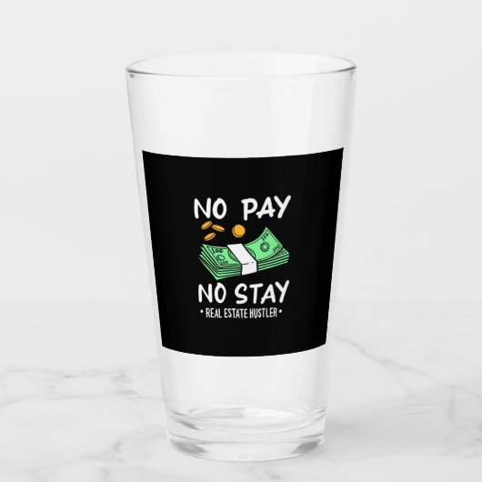 Real Estate Hustler Glas (Voorkant)