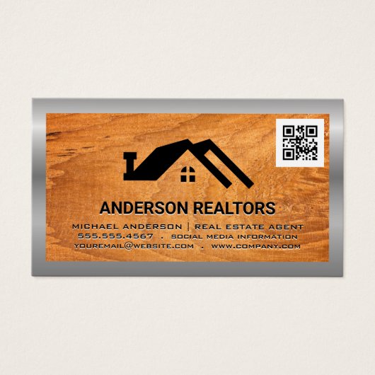 Real Estate Icon | Qr-code Visitekaartje (Voorkant)