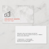 Real Estate Industry Executive Marble Visitekaartje (Voorkant / Achterkant)